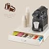 Baroni Home Coffee Capsule Holder, Universal Pod Holder Organizer for Nespresso and Dolce Gusto, Capacity of 30 Capsules, Compact Durable Plastic, 1 Drawer, 34 x 6 x 34 cm, White - Image 5