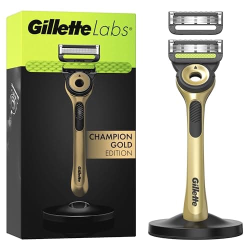 Gillette Labs Men's Razor, Limited Edition with Exfoliating Bar, Cleans Skin Before Blades, 5 Sharp Blades For Close Shave, With Refills - Image 2