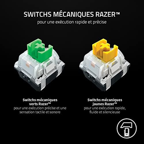 Razer BlackWidow V3 Mini HyperSpeed (Switches Yellow) - 65% Compact Mechanical Wireless Gamer Keyboard (Switches Silent Mechanical, Bluetooth, USB-C) AZERTY Keyboard | Black - Image 6