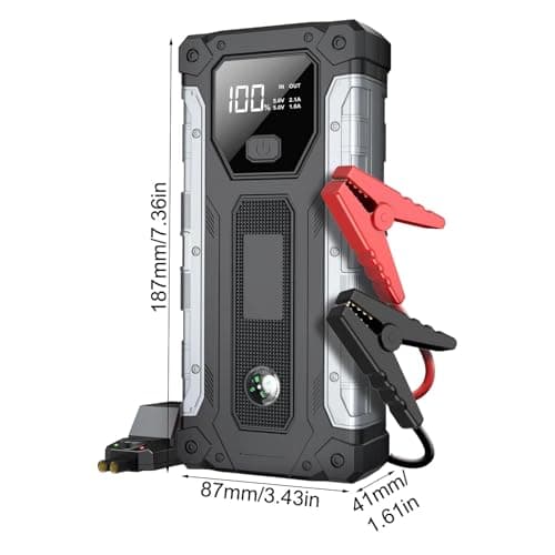 Démarreur portable – Booster de puissance de voiture 12 V, batterie automobile, câble intelligent intégré | Chargeur pour véhicule, SUV, camping-car, camion, smartphone, ordinateur portable, appareil - Image 7