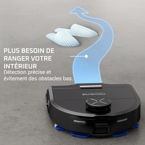 Rowenta X-Plorer Series 220+ Animal Robot Vacuum Cleaner, Extra Large Brush, Vibrating Mop XL, 5600 Pa, Laser Navigation RR9495WH, Black - Image 7