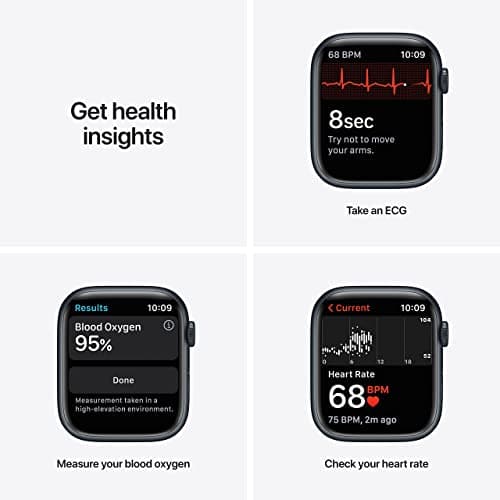 Apple Watch Series 7 (GPS + Cellular, 45 mm) Midnight Aluminium Case with Midnight Sport Strap (Refurbished) - Image 4