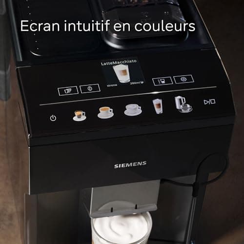 SIEMENS EQ500 Classic TP511E19 Automatic Coffee Machine, Application Control, Many Coffee Specialities, Milk Tank, Double Cup Function, Steam Cleaning, 1500 W, Black/Lacquer - Image 5