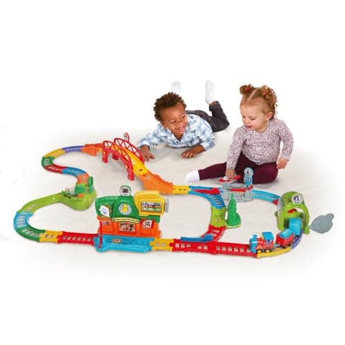 VTech - Tut Toot Super Circuit Train Educational - Electronic Children's Car Circuit with Adam Train Merchand, 6 Magic Zones - Boy and Girl Gift from 1 year to 5 years - French Content - Image 5