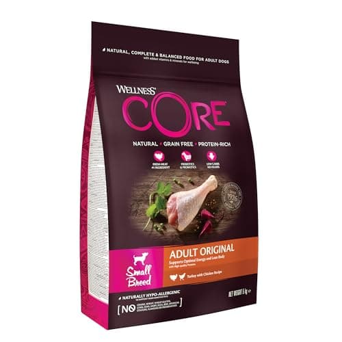 Wellness CORE Small Breed Adult Original, Croquettes Chiens de Petite Race, sans Céréales, à Haute Teneur en Viande, Dinde & Poulet, 5 kg - Image 3