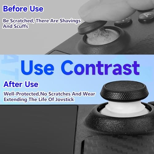 Joystick Guards - Invisible Game Ring Protection - Used for Steam Deck/Xbox/PS4/PS5 - Black+White - Image 5