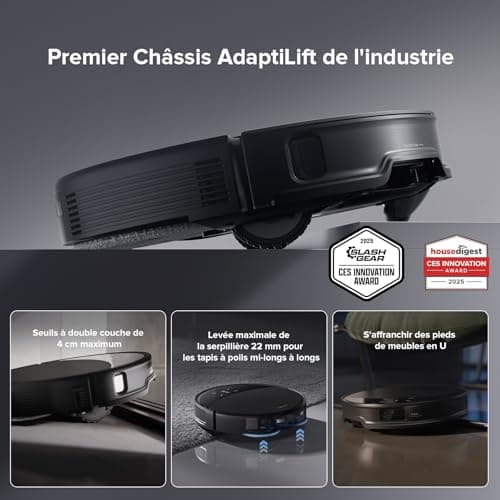 roborock Saros 10R Robot Aspirateur, Brosse et Serpillère Relevables et Extensibles, Triple Système Anti-Enchevêtrement, Station Multifonctionnelle 4.0, Évitement Avancé des Obstacles, 7,98cm Mince - Image 4