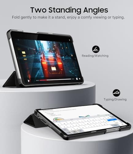 TiMOVO Case Compatible with Samsung Galaxy Tab A11/A9 8.7 Inch (2025/2023), Slim Lightweight Protective Case with Hard PC Back, Black - Image 4