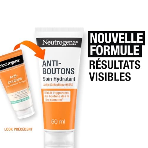 Neutrogena – Soin Hydratant Anti-Boutons (tube de 50 ml) – Crème pour le visage à l'acide salicylique (0,5%) – Réduit l'apparence des boutons dès la 1ère semaine* - Image 5