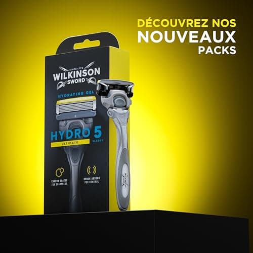 WILKINSON SWORD - Hydro 5 Ultimate Men's Razor | Shock Proof Technology | Hydrating Gel & Precision Blade | 1 Razor Handle + 5 Blade Refills - Image 7