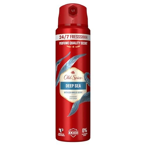Old Spice Deep Sea Déodorant en spray pour homme 150 ml Fraîcheur 24/7 à usage quotidien Parfum longue durée de qualité Parfum, protection contre les odeurs, sans sels d'aluminium, invisible sur le - Image 3