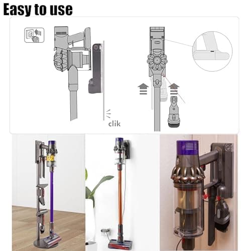 Compatible Charging Bracket for Dyson V10 Wall Mount Base, ABS Plastic Wall Mount Docking Station Suitable for V10 Series - Image 5