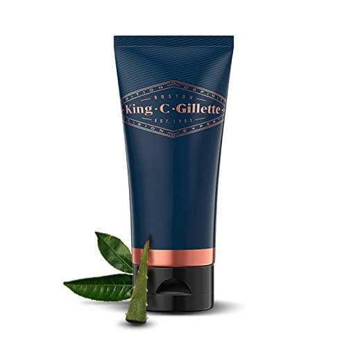 King C. Gillette Gel de rasage pour homme (150 ml) avec thé blanc et huile d'argan pour un soin idéal de la barbe, gel de rasage, cadeau pour homme - Image 3