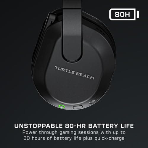 Turtle Beach Stealth 600 Noir Playstation Casque Gaming sans Fil w/ 80hr Batterie, Écouteurs de 50mm et Bluetooth pour PS5, PS4, PC and Mobile - Image 4