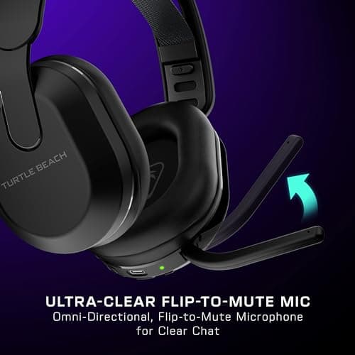 Turtle Beach Stealth 500 Noir PlayStation Casque Gaming sans Fil w/ 40hr Batterie et Bluetooth pour PS5, PS4, PC and Mobile - Image 4