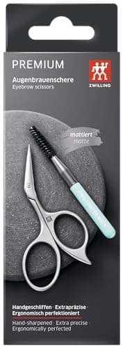 ZWILLING Ciseaux à sourcils (Avec design de ciseaux coudés et lames ultrafines avec brosse à sourcils), Premium, argent - Image 7