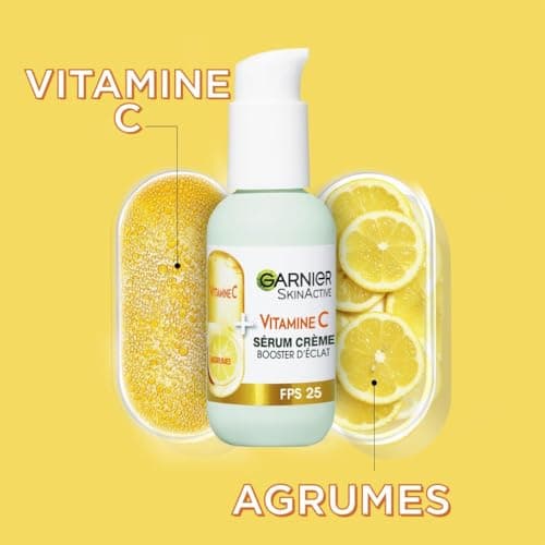 GARNIER Skin Active - 2-in-1 Radiance Booster Cream Serum - 72h Hydration & Radiance - SPF 25 - Vitamin C & Citrus - Vegan & Cruelty Free - Dull Skin In Need Of Radiance - 50 ml - Image 6