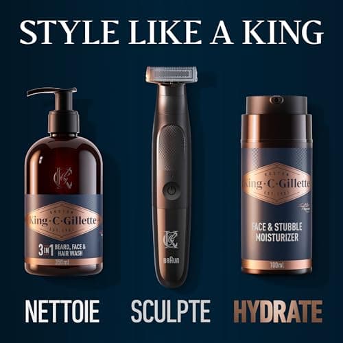 Gillette King C Men's Moisturizing Cream For Face And Short Beard, Softens Skin, Infused With Signature Fragrance With Notes Of Bergamot, Vitamin B Complex, 100ml - Image 3