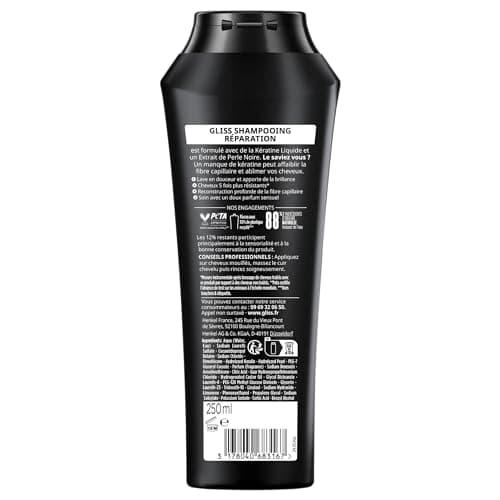 Schwarzkopf - Gliss - Ultimate Repair Shampoo - Dry/Very Damaged Hair - 89% Natural Ingredients - 250ml Bottle (Pack of 2) - Image 2
