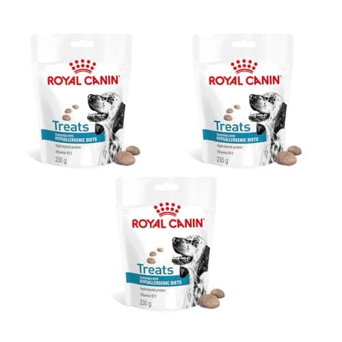 Royal Canin Veterinary Hypoallergenic Treats | Pack de 3 | 3 x 230 g | Snacks pour Chiens Adultes de Toutes Tailles & Races | Sachet refermable | Protéines hydrolysées - Image 2