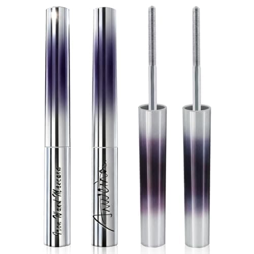 2 Pcs Metal Mascara, Iron Wand Mascara,mascara Waterproof, Washable MetalMascara, Non-Clumping, Long Lasting, Smudge-Proof, Volume & Longueur (Noir) - Image 2