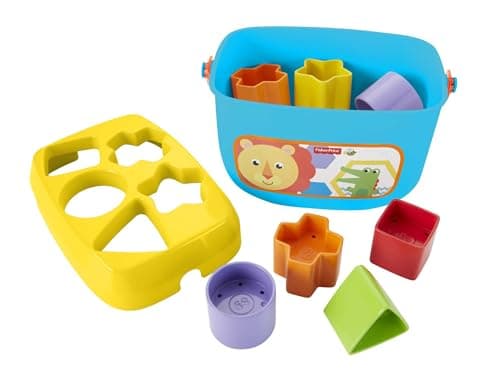 Fisher-Price FFC84 My Baby Toy Shape Sorter Box with 10 Blocks for Learning to Sort and Stack, Bright Colours, 6 Months and Above - Image 5