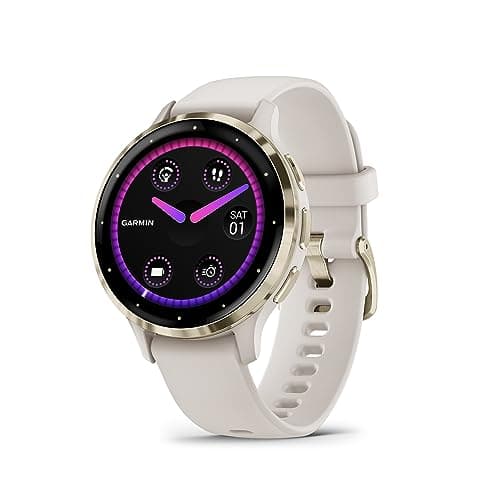 Garmin Venu 3S - Montre connectée GPS Sport et santé - Soft Gold avec Bracelet Ivoire - Image 2