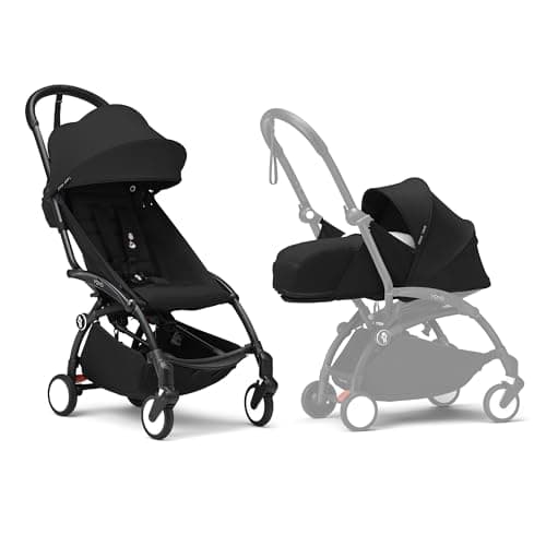 Stokke YOYO3 Stroller with Newborn Pack and 6+ Colour Pack - Includes Frame, YOYO 6+ Color Pack and Newborn 0+ Pack Black - Image 2