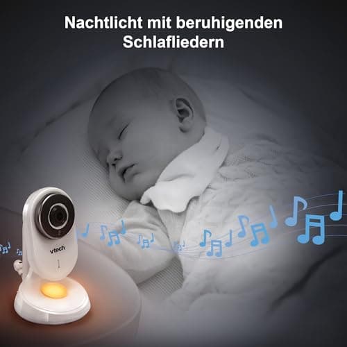 Vtech VM818 HD Baby Monitor - Video Baby Monitor with Wide Angle Camera - HD Video, Clear Sound, 5" LCD Color Screen and Night Vision Function - Intercom, Lullabies and Sounds - Image 6
