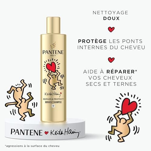 Pantene Pro-V x Keith Haring Art Collection Repair & Protect Miracle Shampoo 250 ml for Fragile and Damaged Hair, PRO-V Formula with Active Nutri-Plex Technology, Helps Repair Dry Hair - Image 8