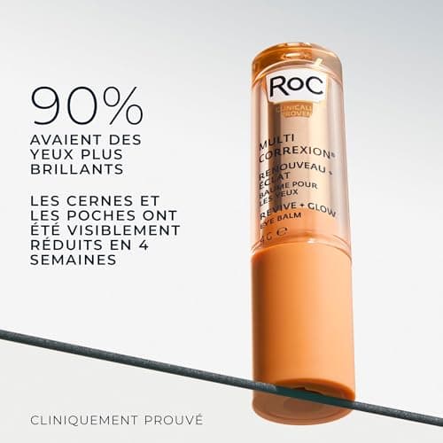 RoC - Multi Correxion Renouveau + Eclat Baume pour les yeux - Contient de la vitamine C - Hypoallergénique - 4 g - Image 6