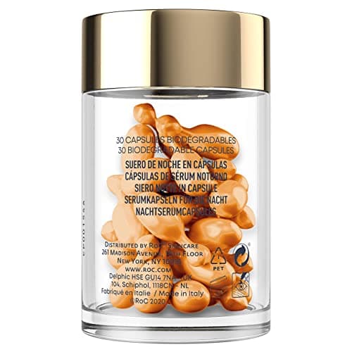 RoC - Multi Correxion Revive + Glow Sérum de Nuit Lissant à la Vitamine C - Anti-rides et Vieillissement -Anti-Âge - Réduction des Points Noirs - 30 Capsules - Image 4