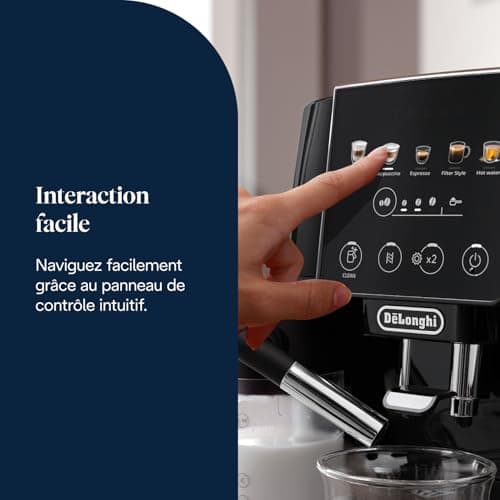De'Longhi Magnifica Start - Perfetto Automatic Coffee Machine with LatteCrema Automatic Milk Frother, 4 Saved Drinks, Soft Touch Controls, Black (ECAM220.91.B) - Image 7