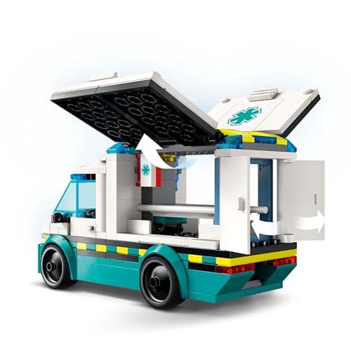 LEGO City Emergency Ambulance Construction Game with 2 Minifigures of Skater and Paramedic - Interactive Toy for Boys and Girls from 5 Years Old - Gift Idea for Young Children 60451 - Image 5