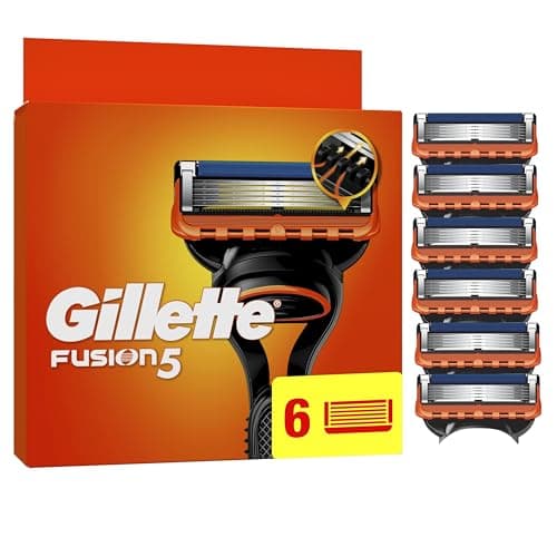 Gillette Fusion5 Men's Razor Refills, Pack Of 6, AUTHENTICT, Cartridges With Lubricating Strip And 5 Blades For Efficient Manual Shaving, Compatible With Fusion Series Handles - Image 3