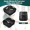 Silicone Air Fryer Mould for Philips 2000 Series 6.2L, 3 Piece Air Fryer Mould for Philips 6.2L NA230, Reusable Dish Airfryer - Image 3