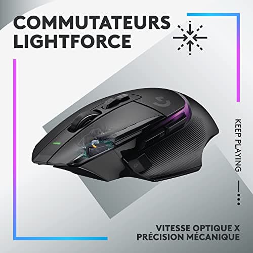 Logitech G G502 X PLUS LIGHTSPEED Wireless RGB Gaming Mouse - Optical Mouse Hybrid Buttons LIGHTFORCE, LIGHTSYNC RGB, Hero 25K Gaming Sensor, Compatible with PC - MacOS/Windows - Black - Image 3