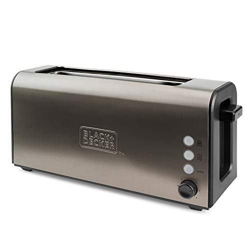 BLACK+DECKER BXTO1000E - Toaster 1000W, extra long slot, 3 functions, 7 browning levels, STOP function, crumb collector, stainless steel - Image 4
