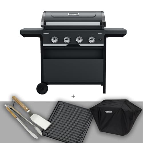 Campingaz Class 4 Select L Barbecue Gas Combo with Extra Grill Grill, Cover, Utensils, BBQ Gas Cart, 4 Stainless Steel Burners, Lid with Thermometer, InstaClean, 12 kW - Image 3
