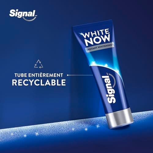 SIGNAL - Dentifrice White Now Original - Blancheur Instantanée - 96% d'ingrédients d'origine naturelle - (lot de 3x75ml) - Image 7