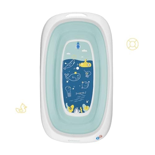 Badabulle Foldable Baby Bath – Ultra Compact – 35 L – Non-slip Feet – Drain Plug & Temperature Indicator – Handle for Transport and Drying - Image 7