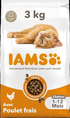 IAMS Advanced Nutrition - Premium Kitten Food - Healthy Whole Flavours - Promotes Growth - Fresh Chicken - Non-GMO Artificial Flavour Colours - Resealable Bag of 3kg - Image 3