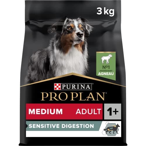 PURINA PRO PLAN | Sensitive Digestion | Complete Dry Food for Medium Adult Dogs | Promotes a Healthy Digestive System | Rich in Lamb | Dry Food | Bag | Pack of 4 x 3 kg - Image 2
