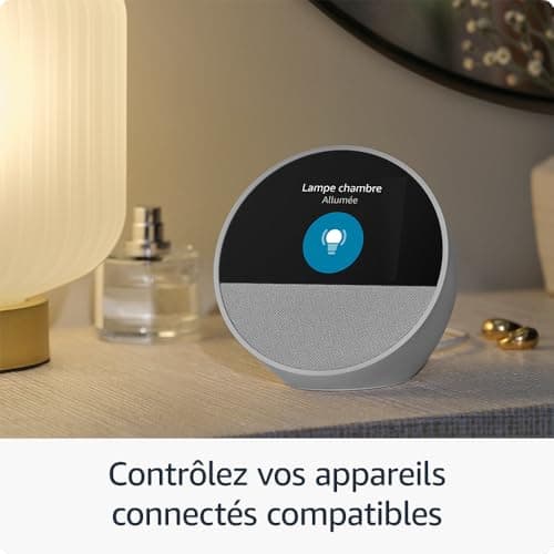 All-new Echo Spot (2024 release), Smart alarm clock with vibrant sound + Alexa, Black - Image 8
