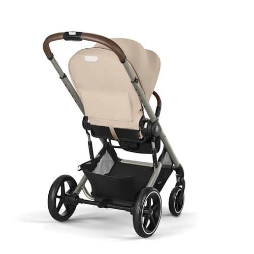 CYBEX Gold Balios S Lux Stroller, Ergonomic Lying Position, One Hand Belt System, From Birth to 22 kg (Approx 4 Years), Almond Beige - Image 4