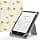 MoKo Universal Case for 6 Inch 6.8 Inch 7 Inch Kindle eReaders Fire Tablet - Kindle/Kobo/Voyaga/Lenovo/Sony Kindle E-Book E-Reader Tablet, PU Case with Adjustable Stand and Hand Strap, Flower on White - Image 2