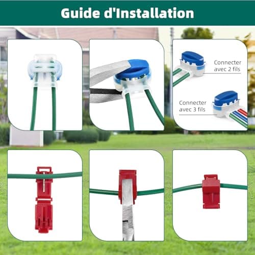HAUSPROFI Robot Lawnmower Cable 150 m + 300 Pegs + 10 Cable Connectors + 10 Connection Terminals, Robot Lawnmower Wire Cable for Worx, Gardena, Bosch, Yard Force etc - Image 6