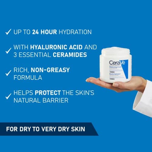 CeraVe Evening Moisturizing Routine for Dry Skin, Body & Face with Hyaluronic Acid - Image 5