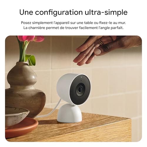 Google Nest Cam Indoor (Wired, 3rd Gen) - Indoor Security Camera with 2K Video - Works with Google Home - Snow - Image 8