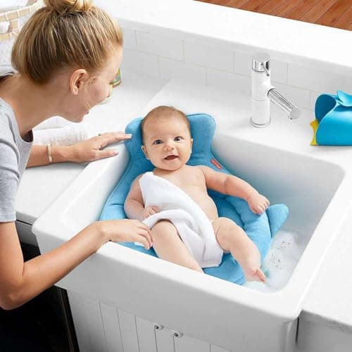 Skip Hop Baby Bath Cushion - Padded Baby Bath Cushion for Newborns, Non-Slip - Bath, Shower & Sink Cushion - Comfortable Floating Support from Birth - Image 7